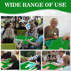 Lnoauys Mahjong Mat green underside anti-slip feature keeps mat in place