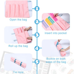 Locmeo mahjong bag interior layout keeps tiles and racks neatly organized