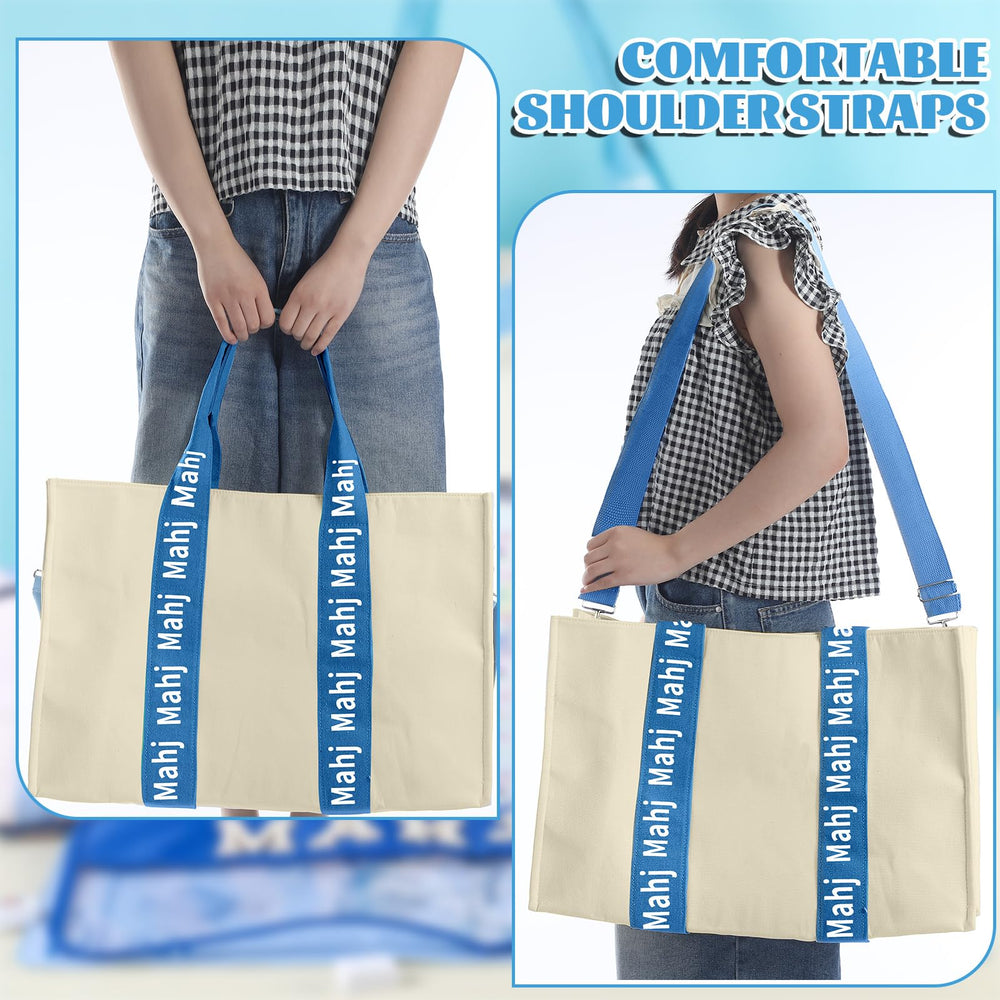 Locmeo mahjong bag soft lining cushions tiles for secure travel.