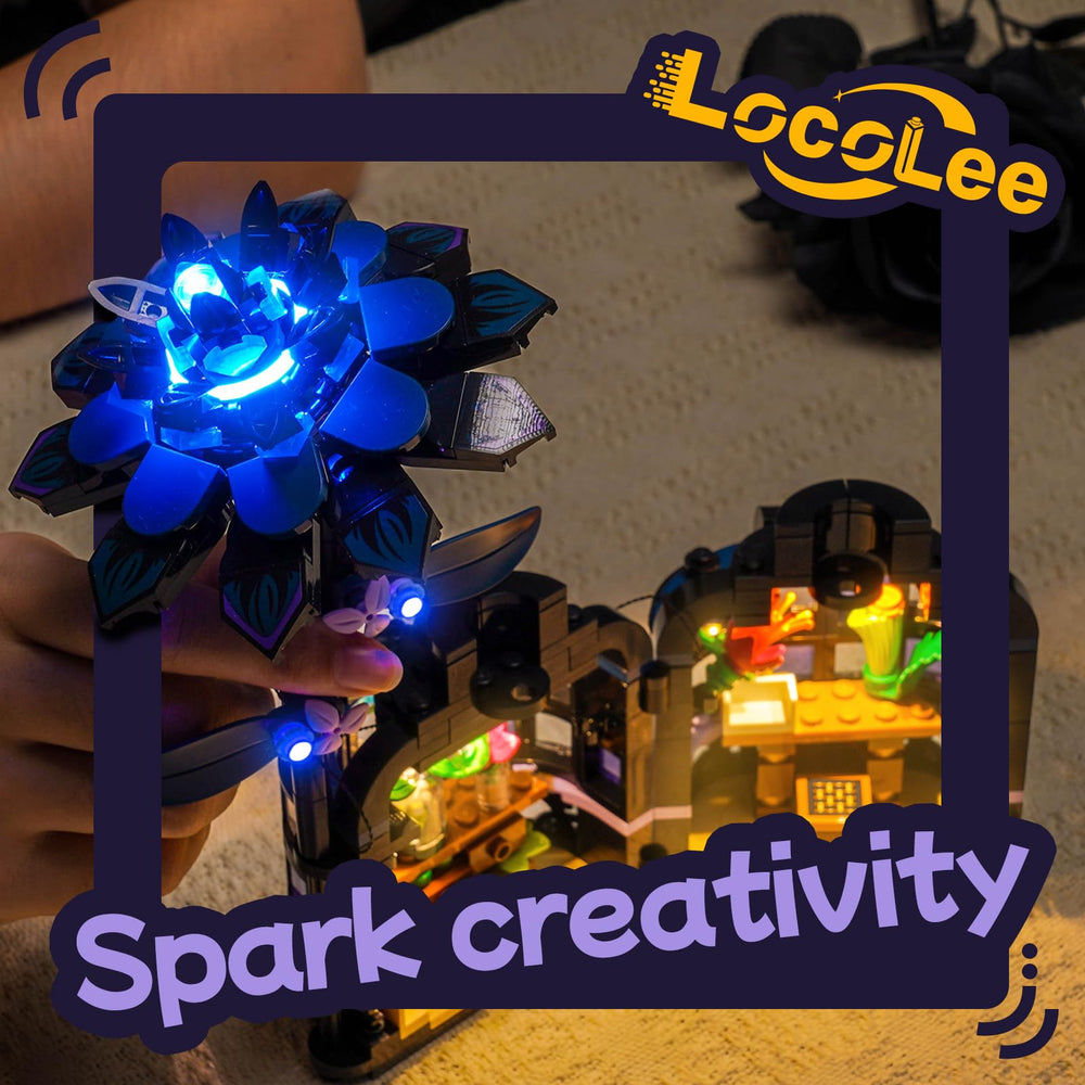 Copper wires from LocoLee kit provide clean, hidden LED wiring for Lego display.