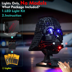 LocoLee Darth Vader Helmet packaging clearly lists all contents.