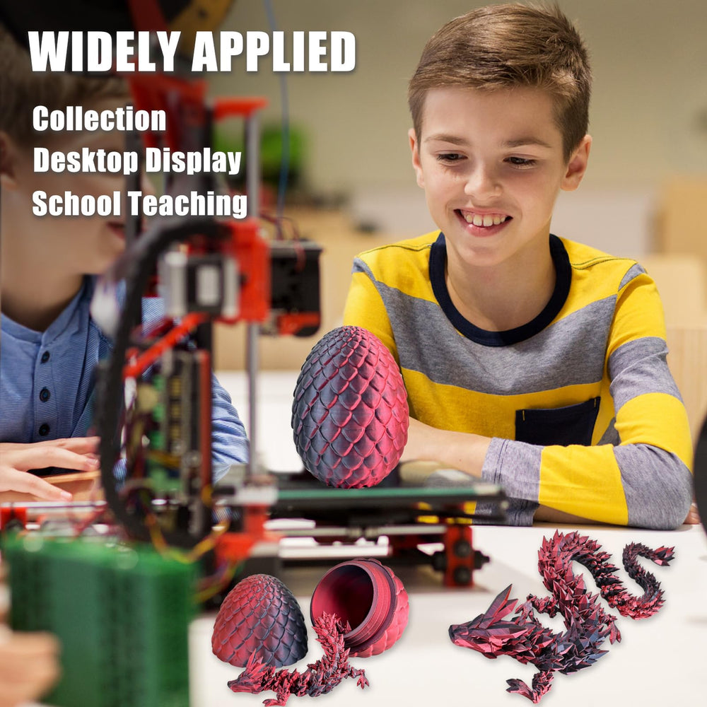LOCYFENS eco PLA material used in 3D printed dragon.