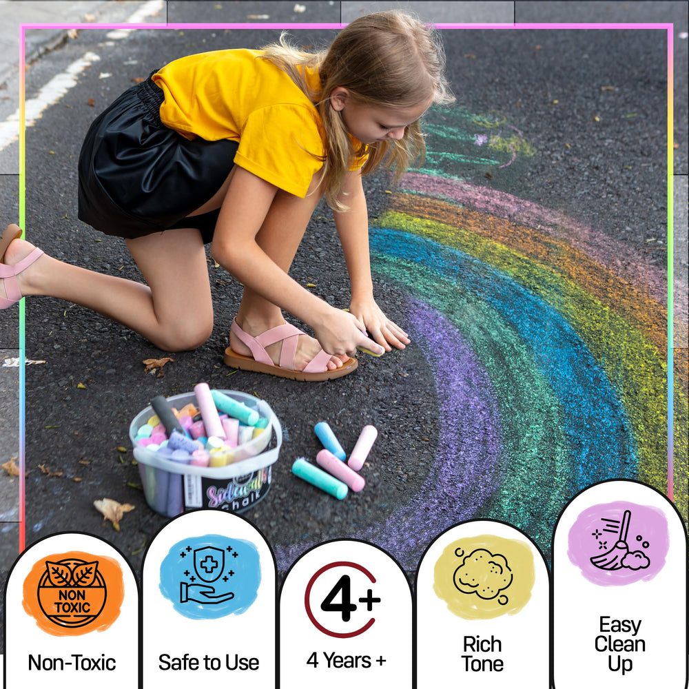 Loddie Doddie reusable chalk bucket keeps art supplies organized on the go.