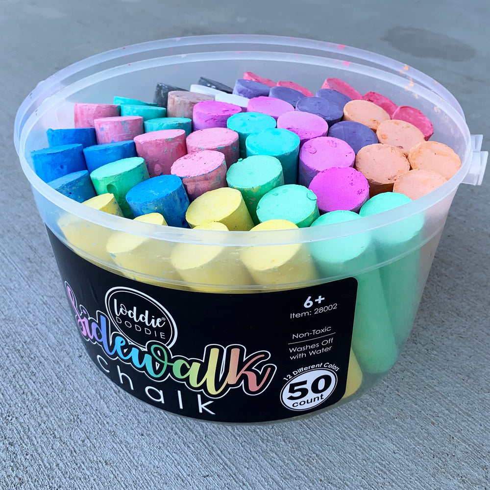 Loddie Doddie chalk sticks with easy grip prevent rolling during toddler art.