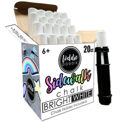 Loddie Doddie jumbo white sidewalk chalk pack of 20 for outdoor art