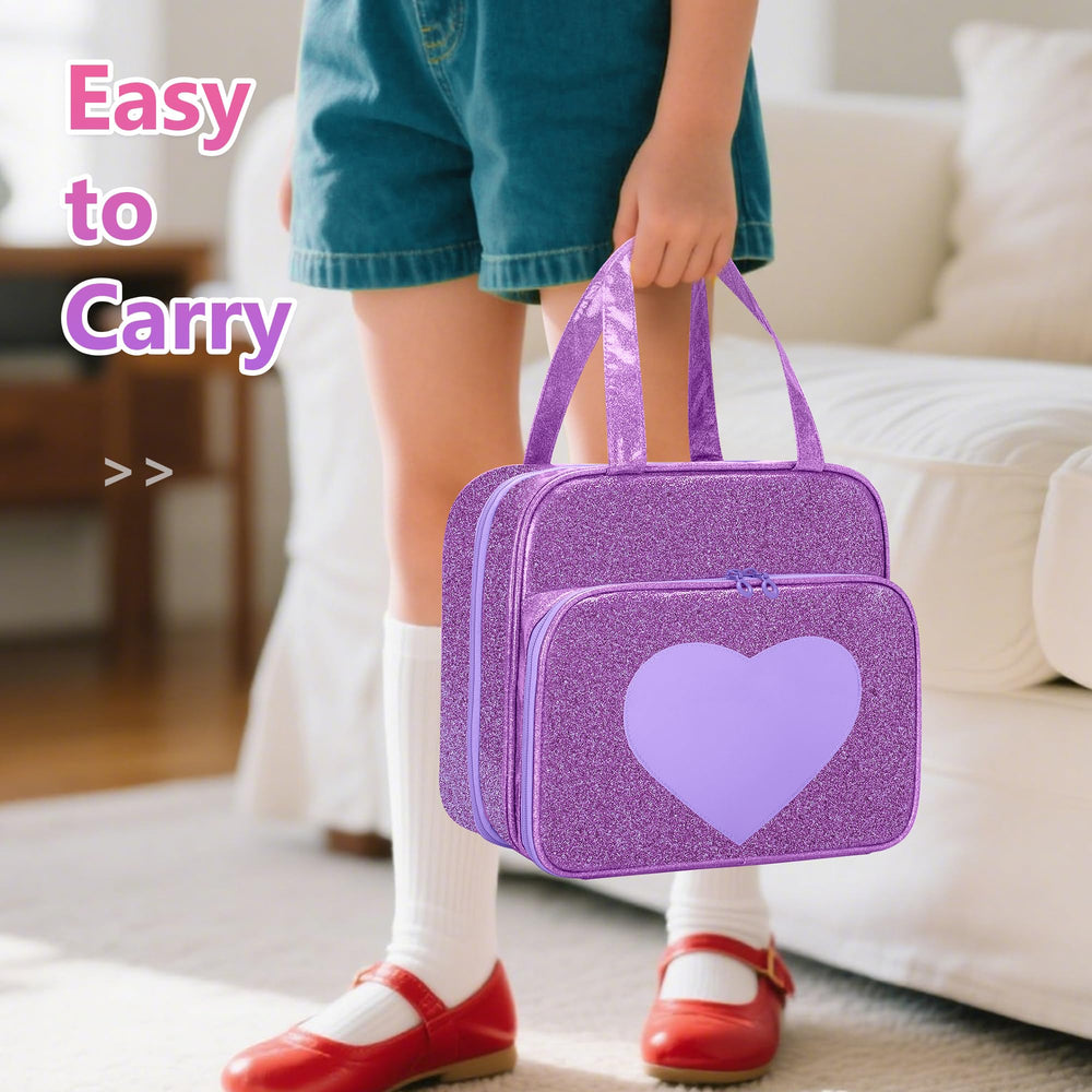 Main compartment fits 11-inch dolls securely for travel