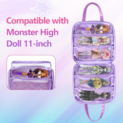 PVC clear pockets provide 360-degree protection for dolls