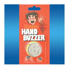 Loftus Surprise Hand Buzzer wind-action close-up highlights portable, desk-friendly prank gadget