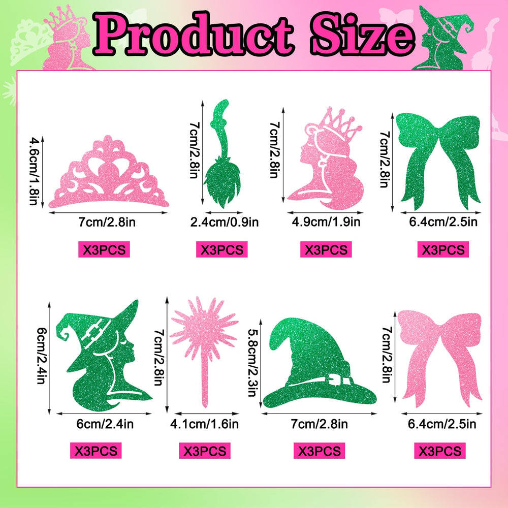 Loghohu pink-green witch hat topper for quick, show-stopping cupcake decorating