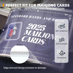 LogicTwist Mahjong sleeve closeup reveals crystal-clear PVC and durable protection.