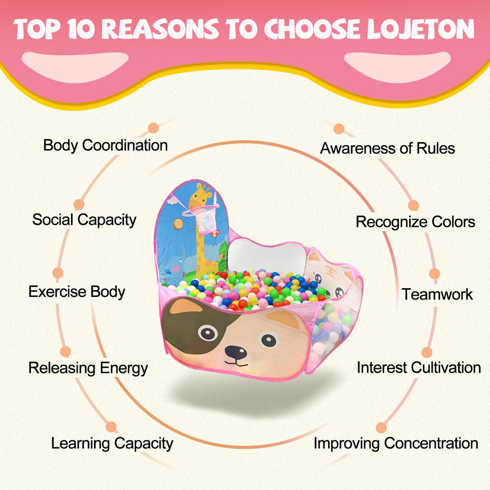 LOJETON ball pit folded into compact storage bag