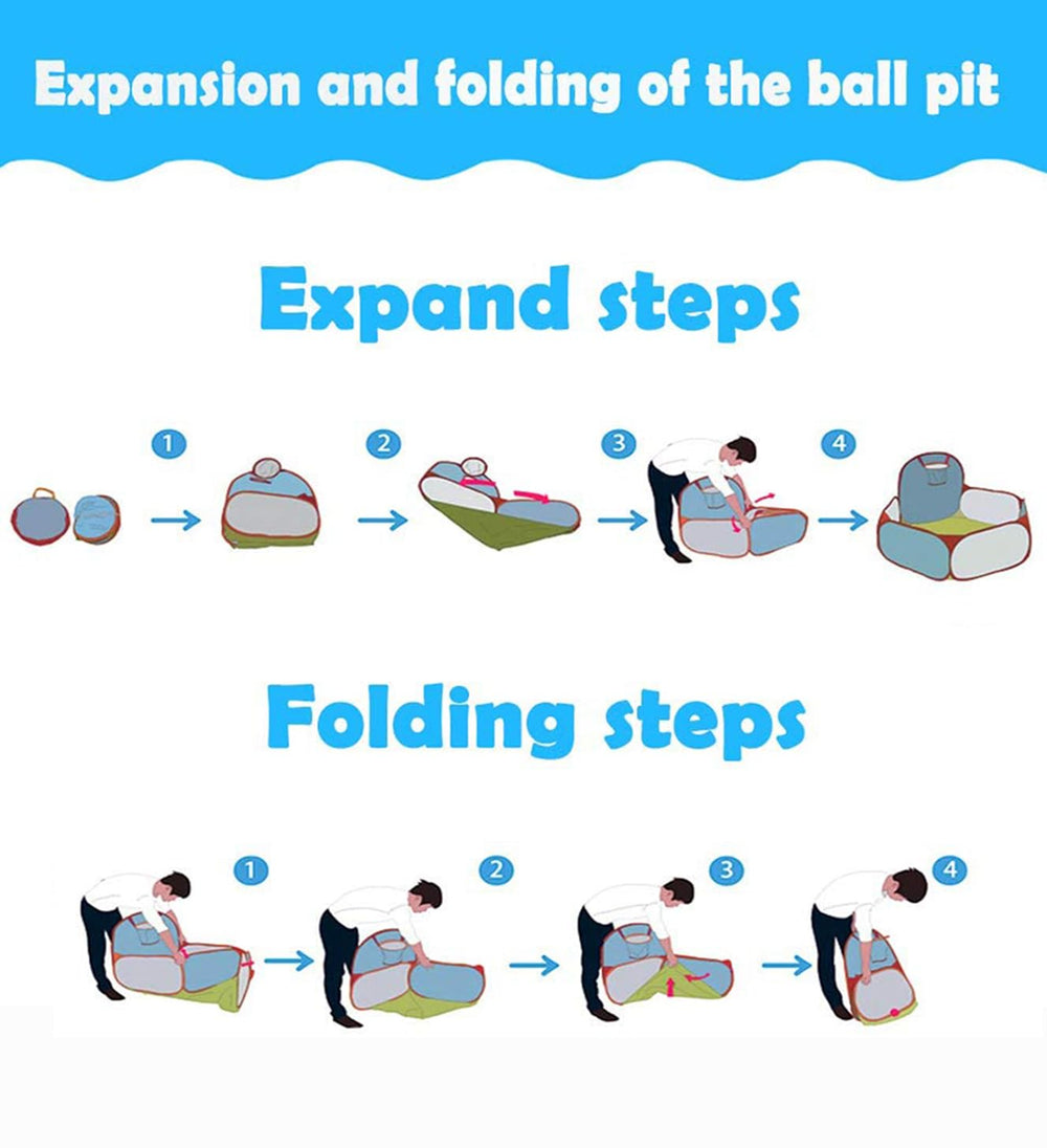LOJETON Ball Pit Sea World Pattern excites bright colors.