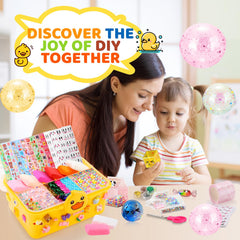 Lokuc Duck Theme Nano Tape Bubble Kit glitter particles add shimmer to crafts.