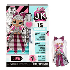 LOL Surprise JK Diva unboxing moment with real fashions and tall shoes, ideal for imaginative play