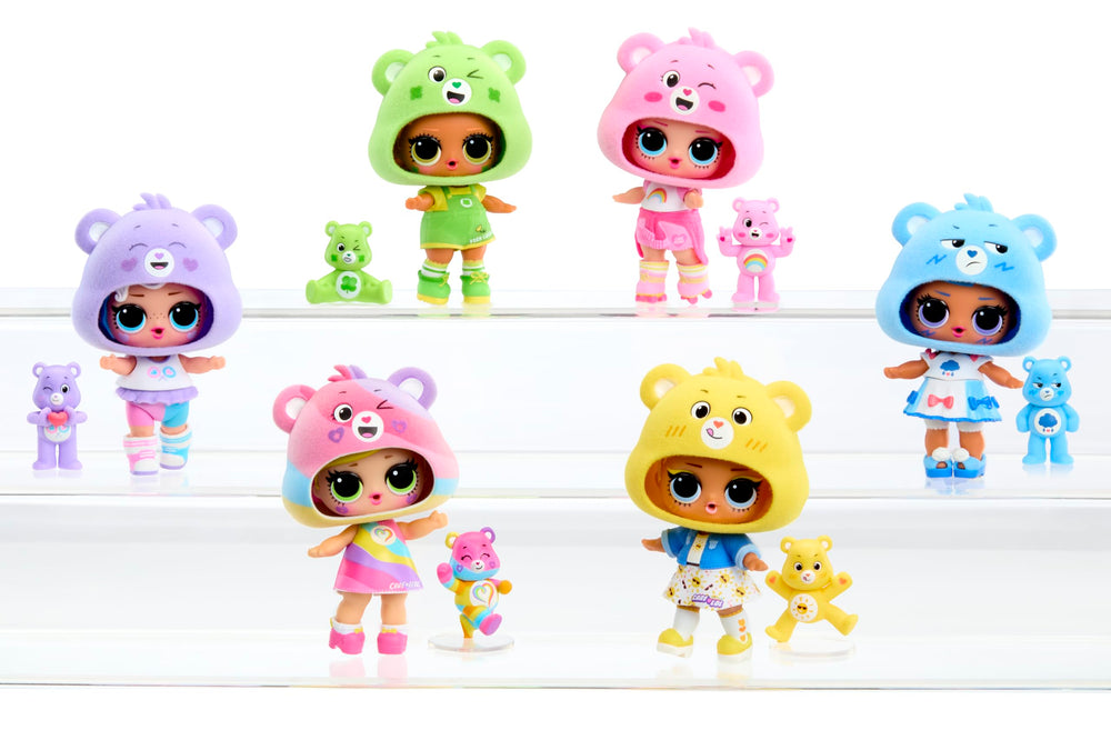 LOL Surprise Loves Care Bears Tots packaging, photo-ready, ideal for gifts and sharing