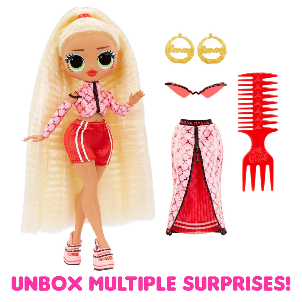 LOL Surprise OG Swag doll accessories like sunglasses and hoop earrings for stylish pretend play.