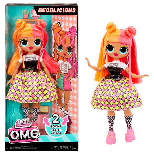 L.O.L. Surprise Neonlicious doll with transforming outfit for creative play.