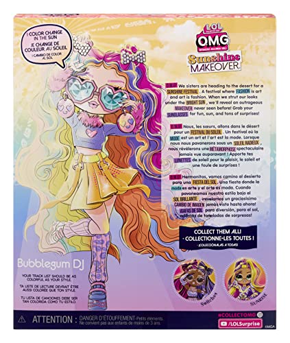 L.O.L. Surprise! OMG Sunshine Color Change Bubblegum DJ Sunshine Makeover collectable
