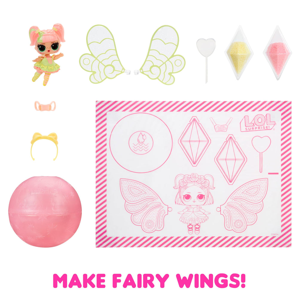 L.O.L. Surprise! Crystal wings attach to the Fairy Tot for sparkly looks