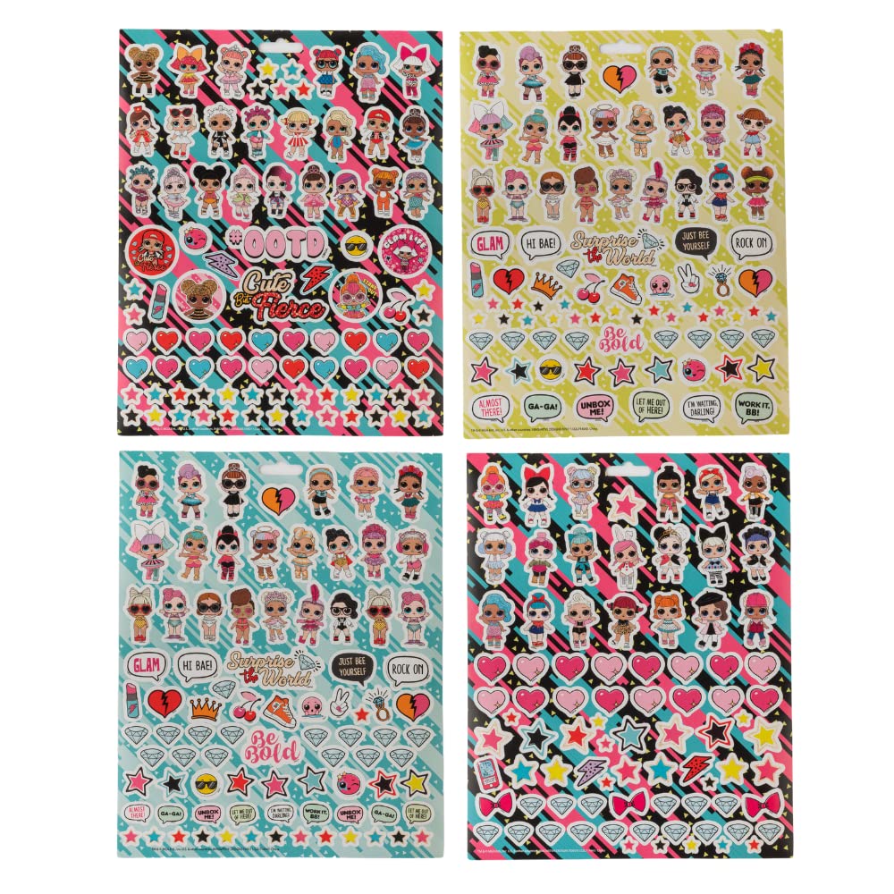 LOL Surprise water bottle sticker decor keeps belongings personalized and easy to spot.