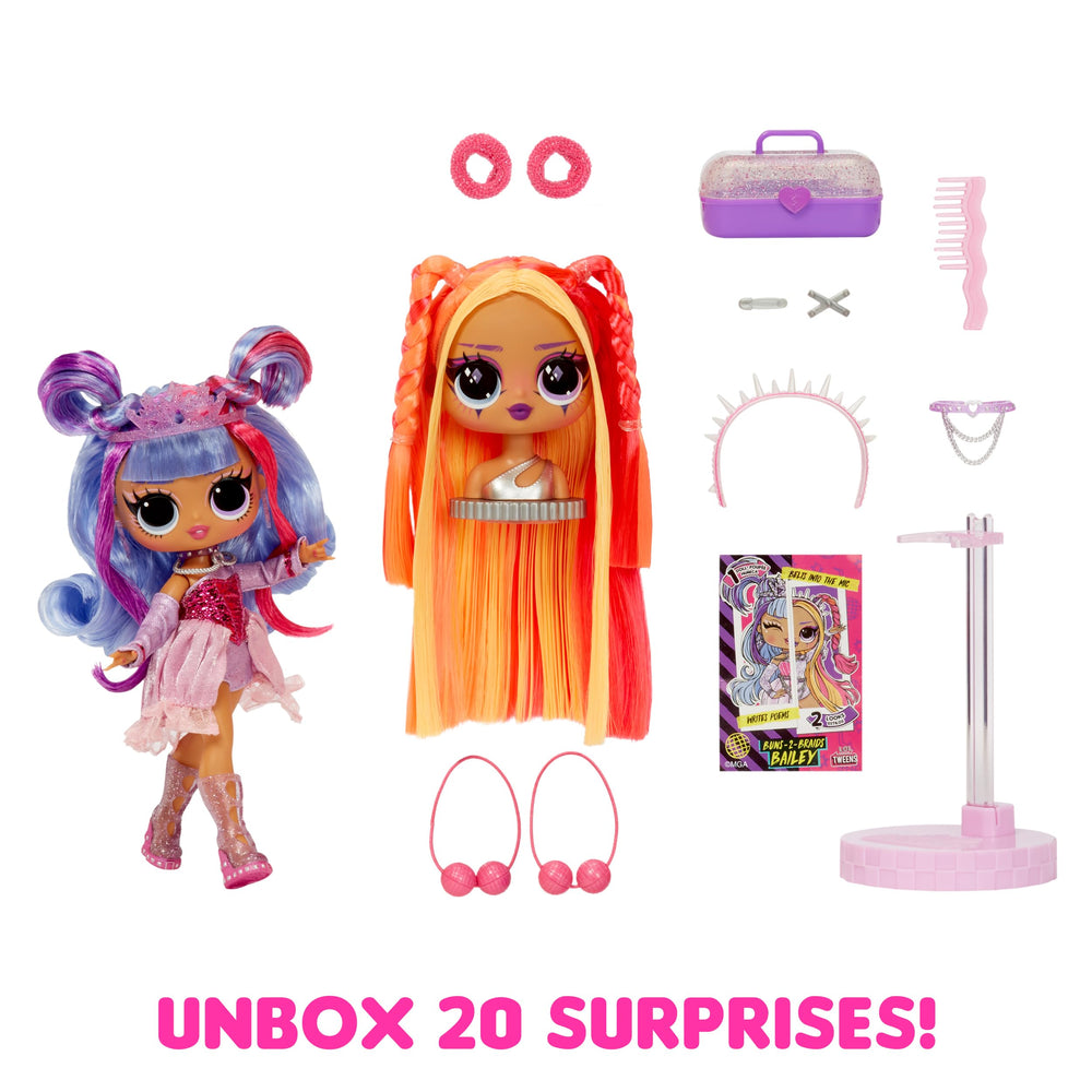 L.O.L. Surprise Tweens Bailey fashion doll with outfits for stylish makeovers.
