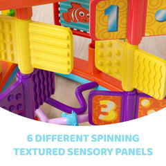 Lollipop Activity Triangle Toy five-sided structure promotes varied grips.