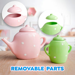Lollipop imaginative play tea time encourages social skills and creativity.