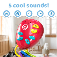 Lollipop Kids Car Keys toddler-rattle invites exploration and fine motor practice.