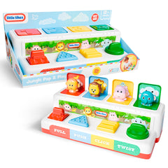 Lollipop Little Tikes Pop and Play Pals pop-up action toy promotes fine motor skills and imaginative play.