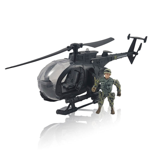 Lollipop Night Stalker helicopter in midnight black for covert-style pretend missions