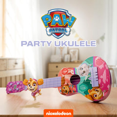Lollipop Paw Patrol Party Ukulele side view showing kid-safe design