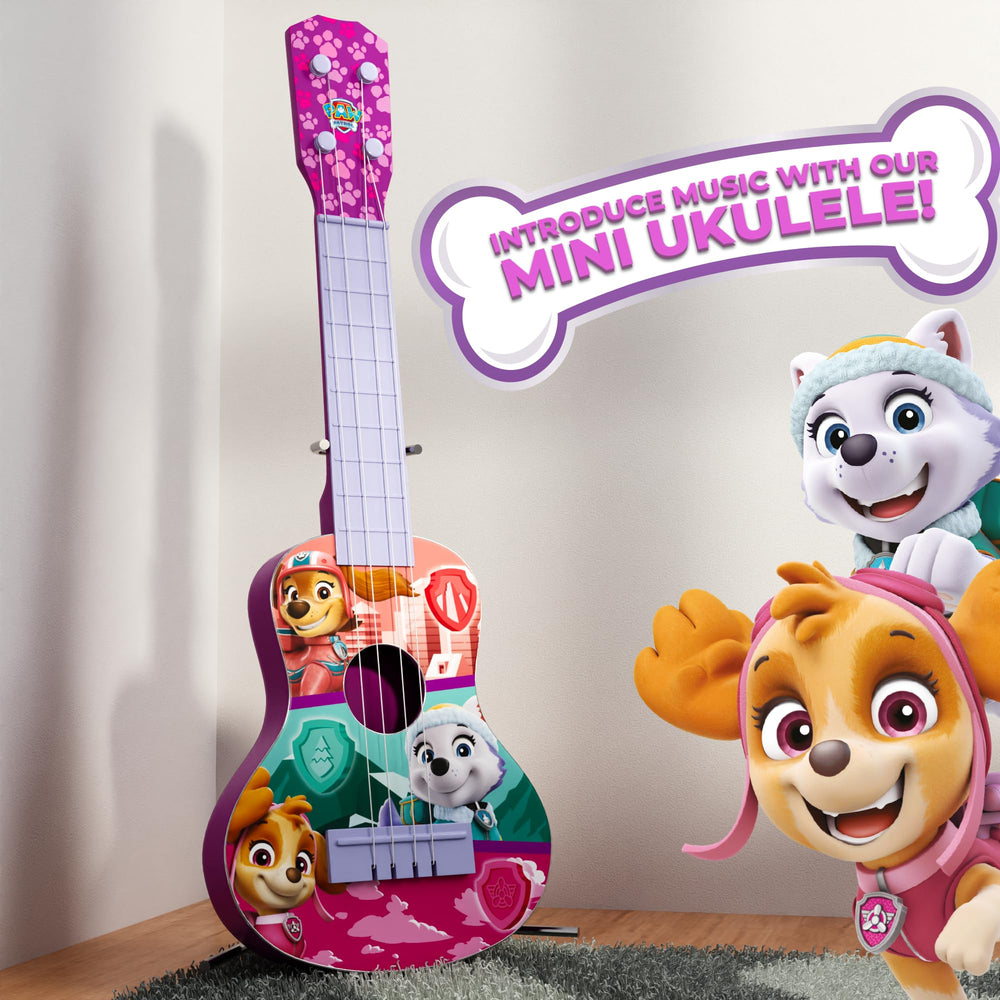 Lollipop Paw Patrol Party Ukulele features toddlers-friendly design and light handling