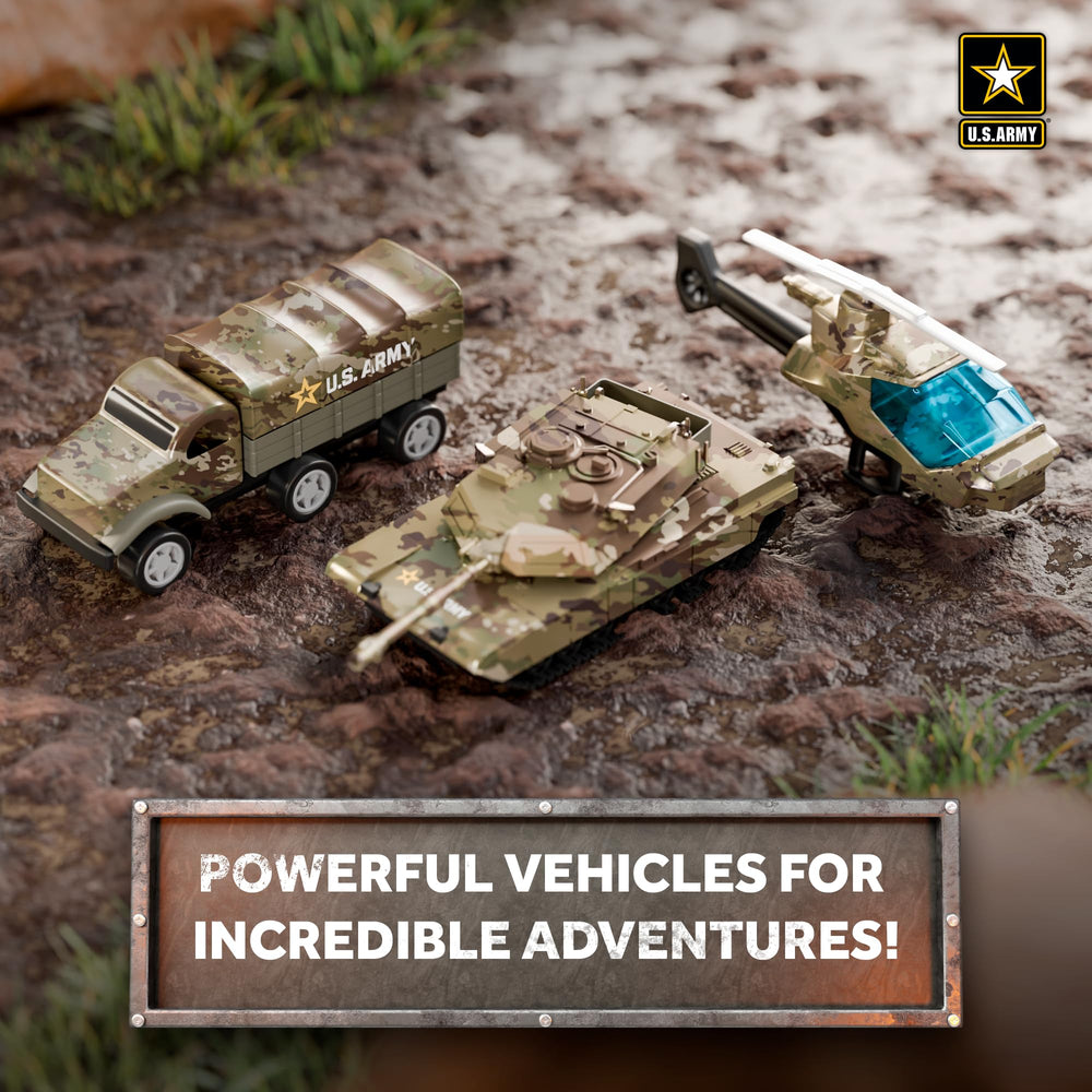 Lollipop US Army die-cast play scene; indoor or outdoor missions spark exploration.