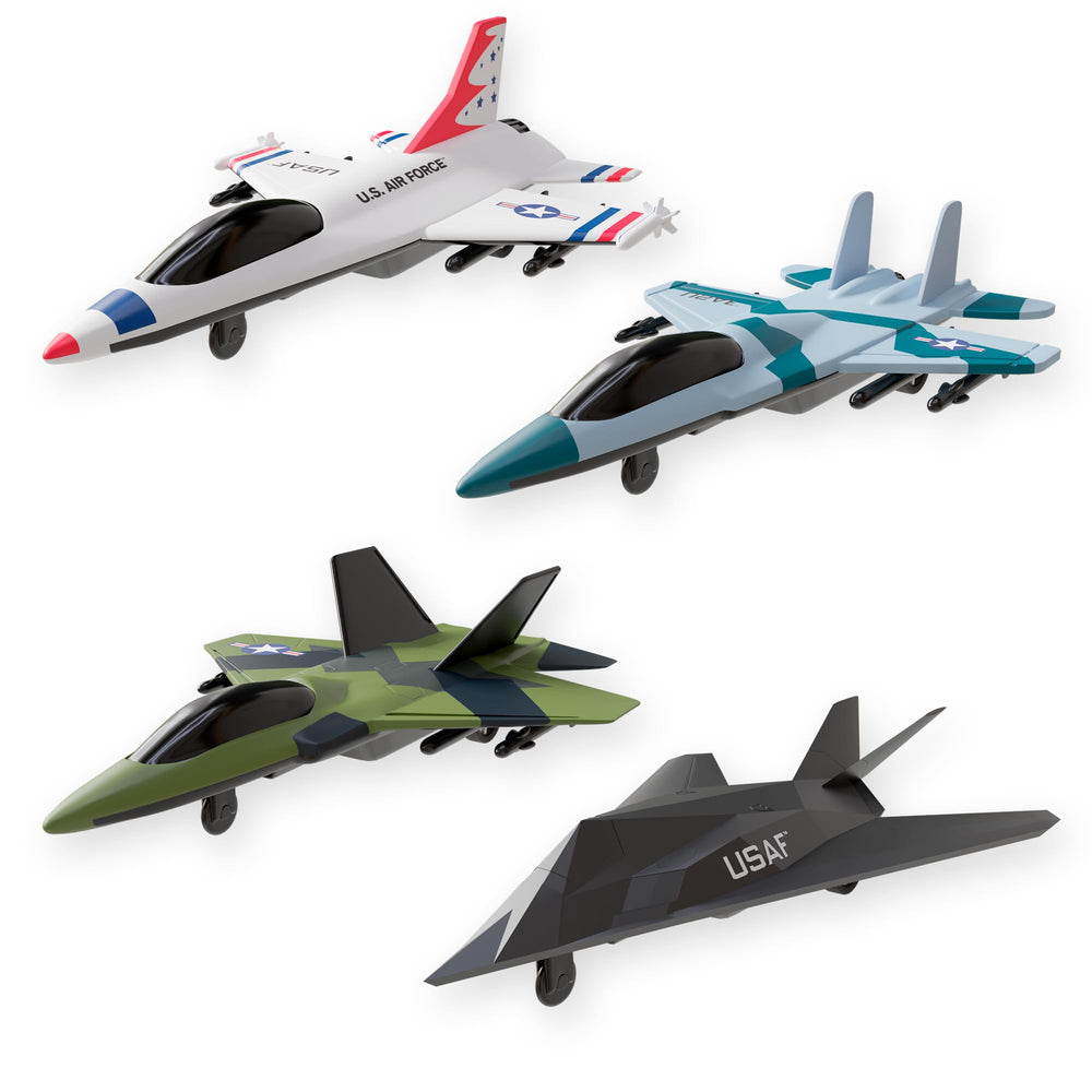 Lollipop USAF diecast jet squadron model with detailed finish.