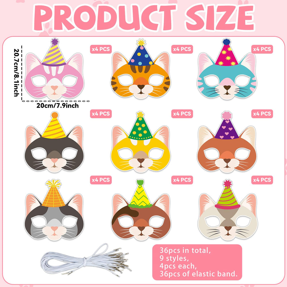 Lonfliness cat mask elastic bands for secure, comfortable wear