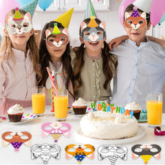Lonfliness classroom party cat masks ideal for group activities