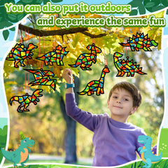 Lonfliness dinosaur suncatchers complete craft kit sparks creativity in sunlight