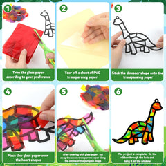 Lonfliness dinosaur suncatchers pvc stickers ensure easy, mess-free adhesion