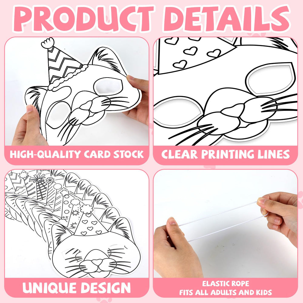 Lonfliness diy cat mask supplies for colorful kids crafts