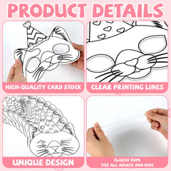 Lonfliness diy cat mask supplies for colorful kids crafts