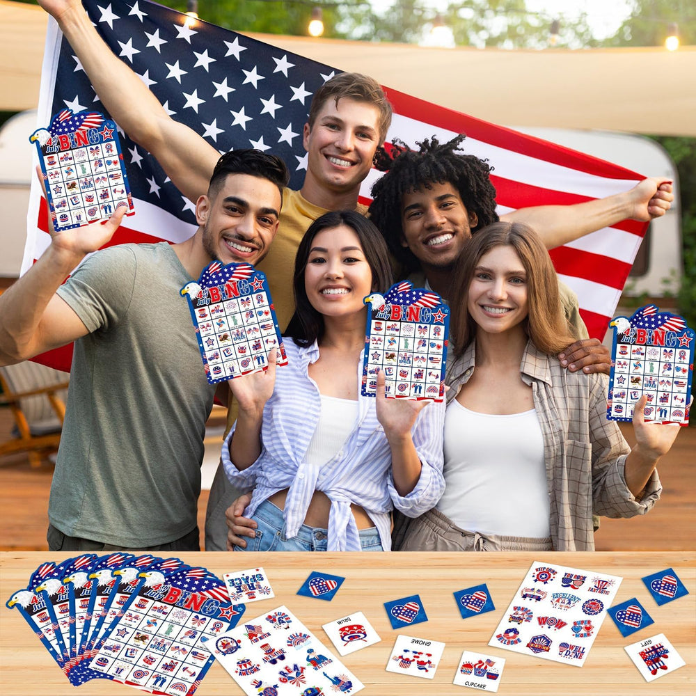 Lonfliness independence-day bingo set is ideal for classrooms and family gatherings.