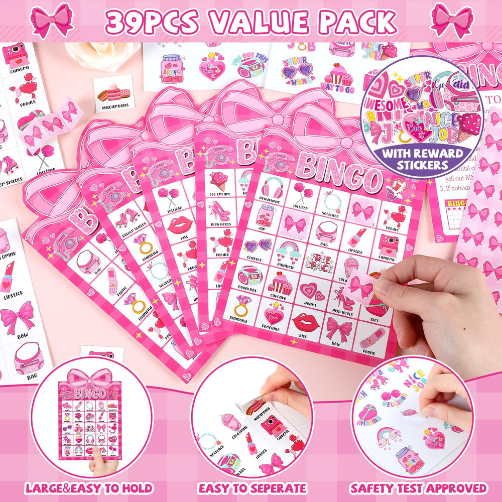 Lonfliness Pink Bow Reward Stickers to celebrate wins