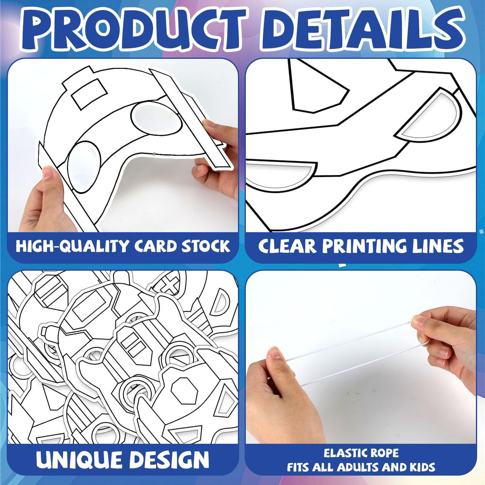 Lonfliness robot coloring mask design 3, blank canvas for imaginative painting