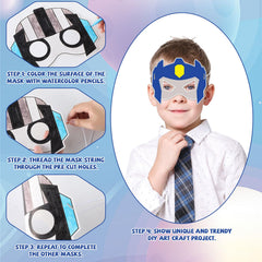 Lonfliness robot coloring mask design 4, durable card stock for vibrant color results