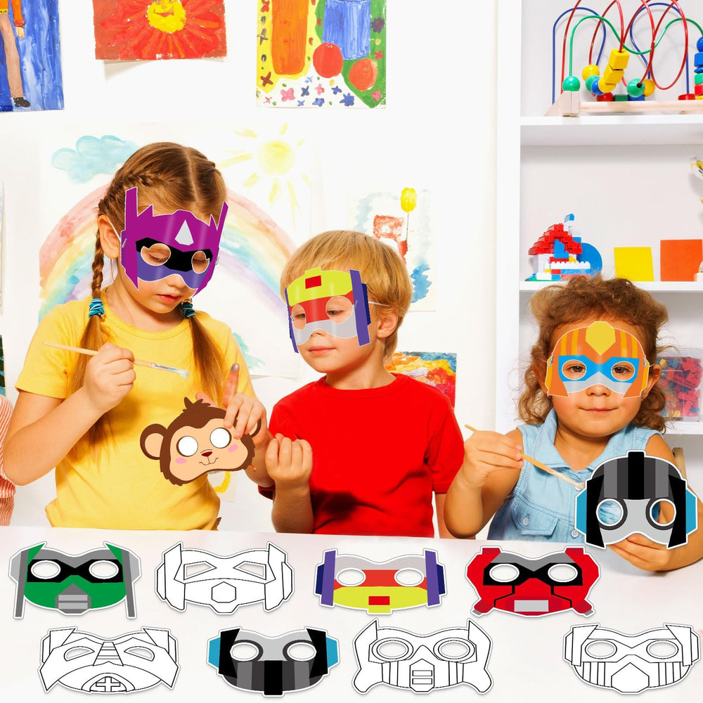 Lonfliness robot coloring mask design 7, inspires group creativity and shared crafts