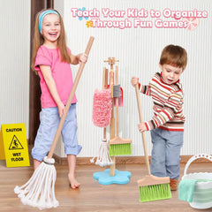 Lonico hanging rack keeps accessories visible and ready for pretend cleaning