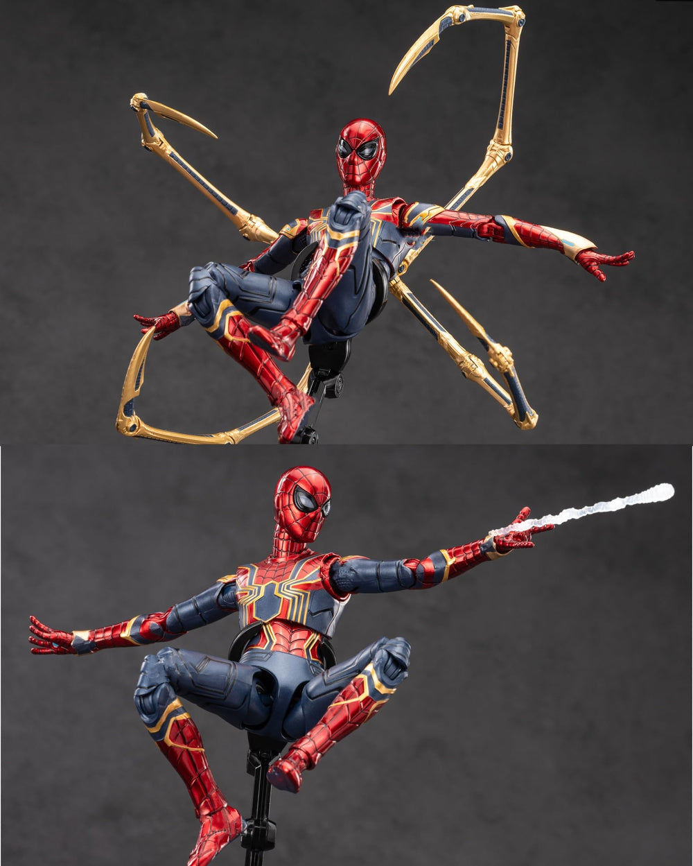 LonullyMege Iron Spider figure featuring four mechanical legs for dramatic display versatility