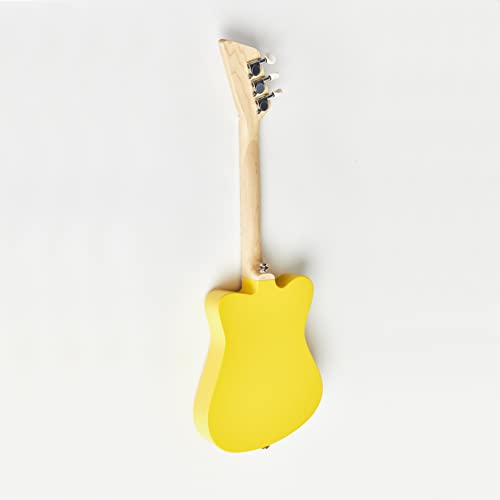 Loog Mini low-action fretboard supports smooth chord shapes.