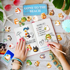 LOOGFDC animal stickers vivid patterns brighten notebooks and scrapbooks