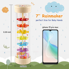LOOIKOOS Rainmaker baby rattle toy for early motor and auditory exploration